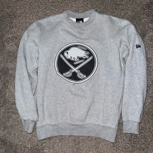 Gray Crewneck Sweatshirt with Logo